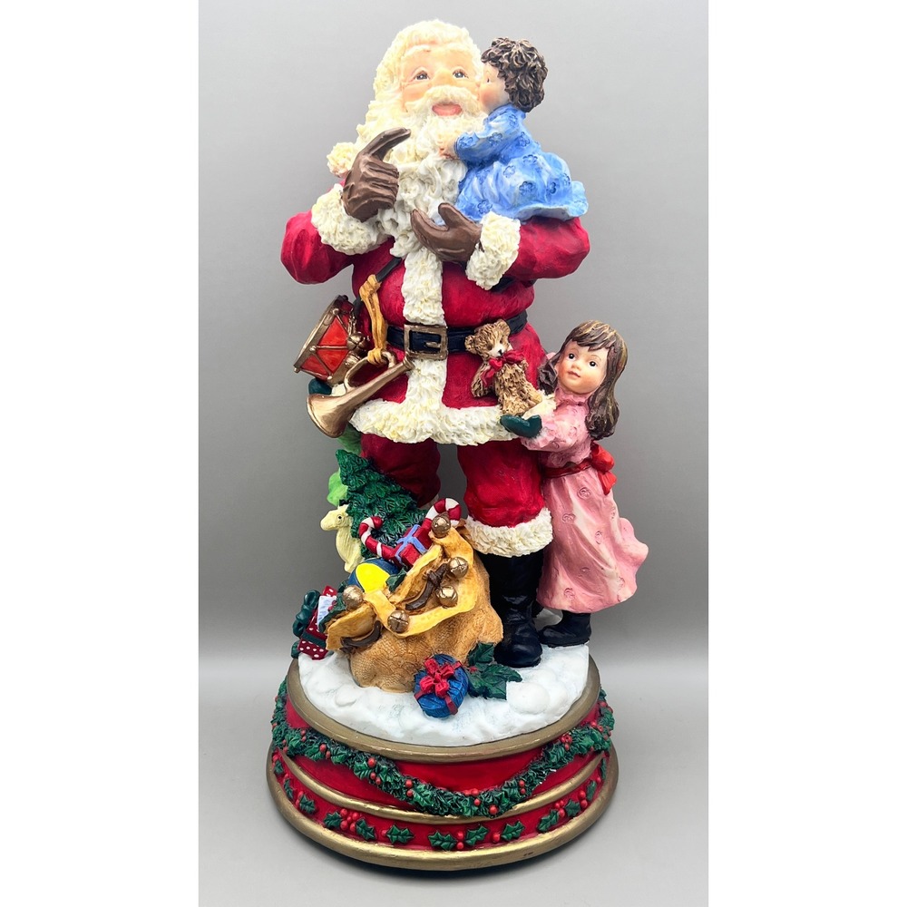 Vtg Dillards Musical Santa Claus Figurine Jolly Old Saint Nick Christmas Decor